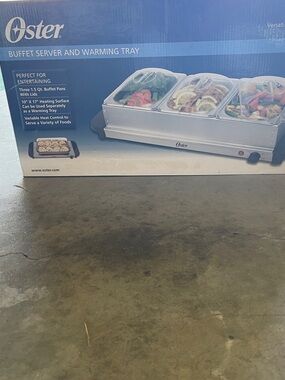 Oster Silver Buffet Server and Warming Tray